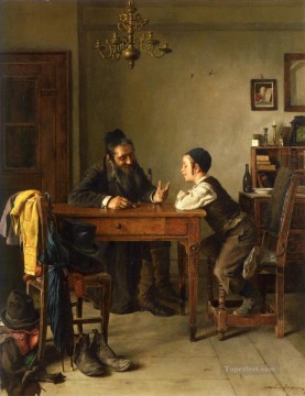 Isidor Kaufmann Painting - Commercial Instruction Isidor Kaufmann Hungarian Jewish